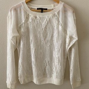 White House Black Market, ecru top, size XS